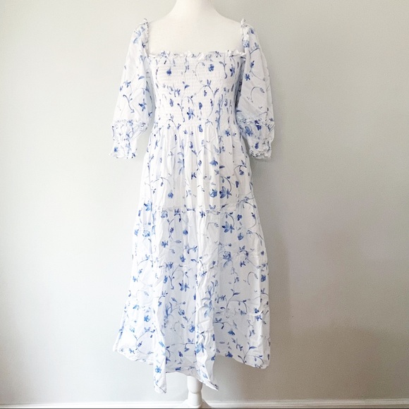 Hill House Dresses & Skirts - Hill House Nesli Nap Dress Blue Botanical Size Medium